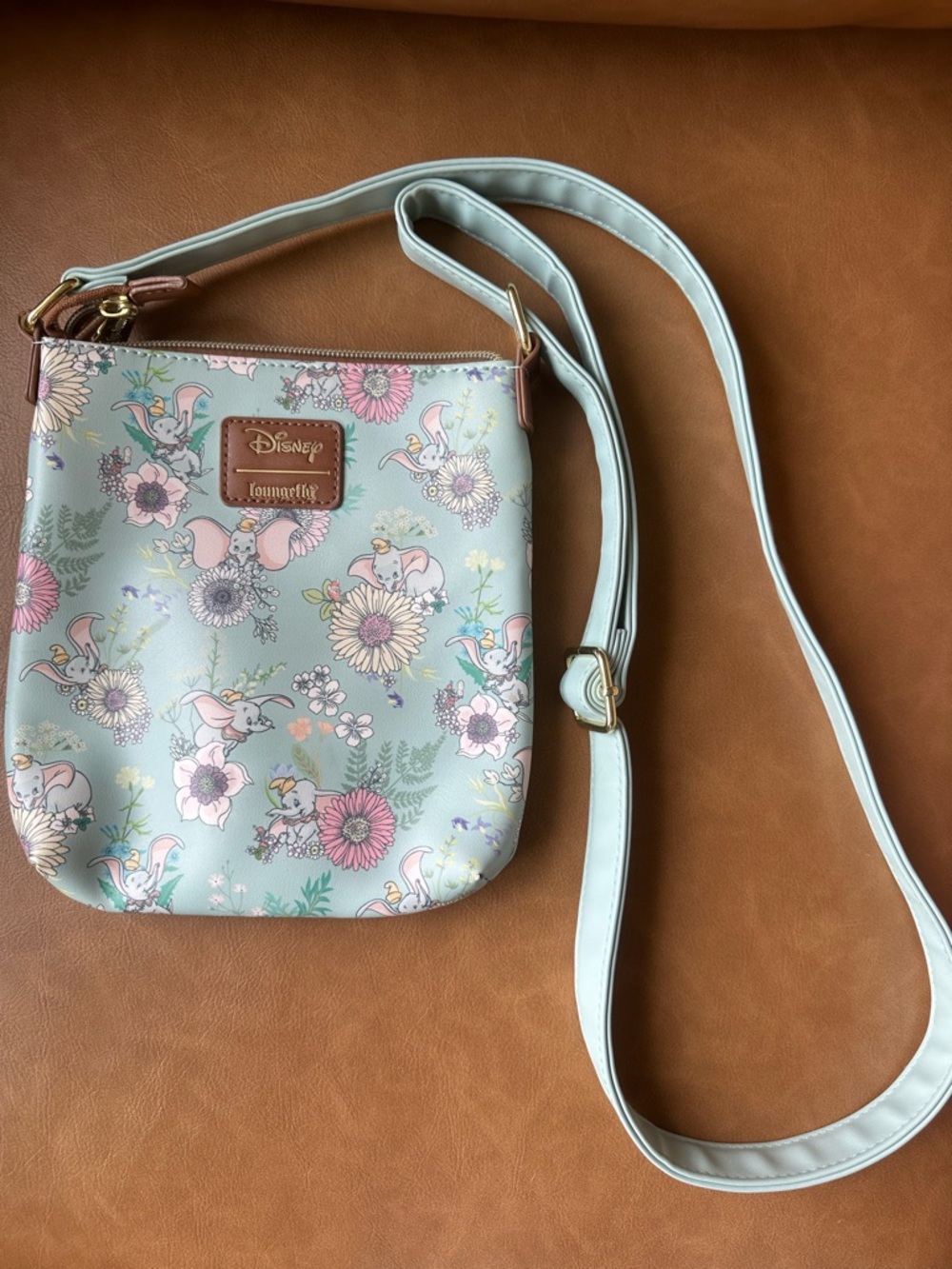Loungefly Pastel Mint Dumbo Floral Crossbody